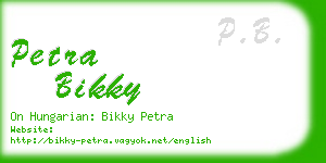 petra bikky business card